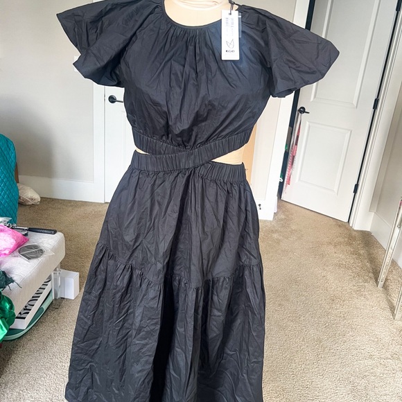 MINKPINK Allegra Black Cutout Midi Dress - Picture 7 of 11